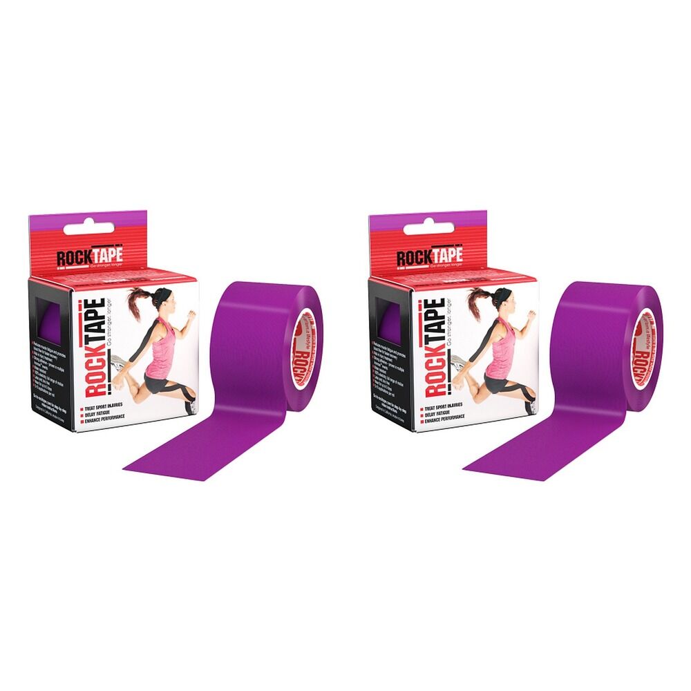 Rocktape Purple Kinesiology Tape 5cm x 5m Pack of 2