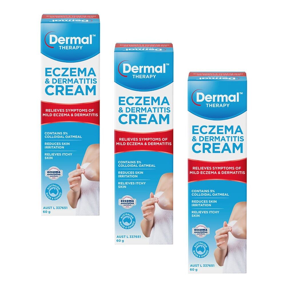 Dermal Therapy Eczema & Dermatitis Cream 60g Pack of 3