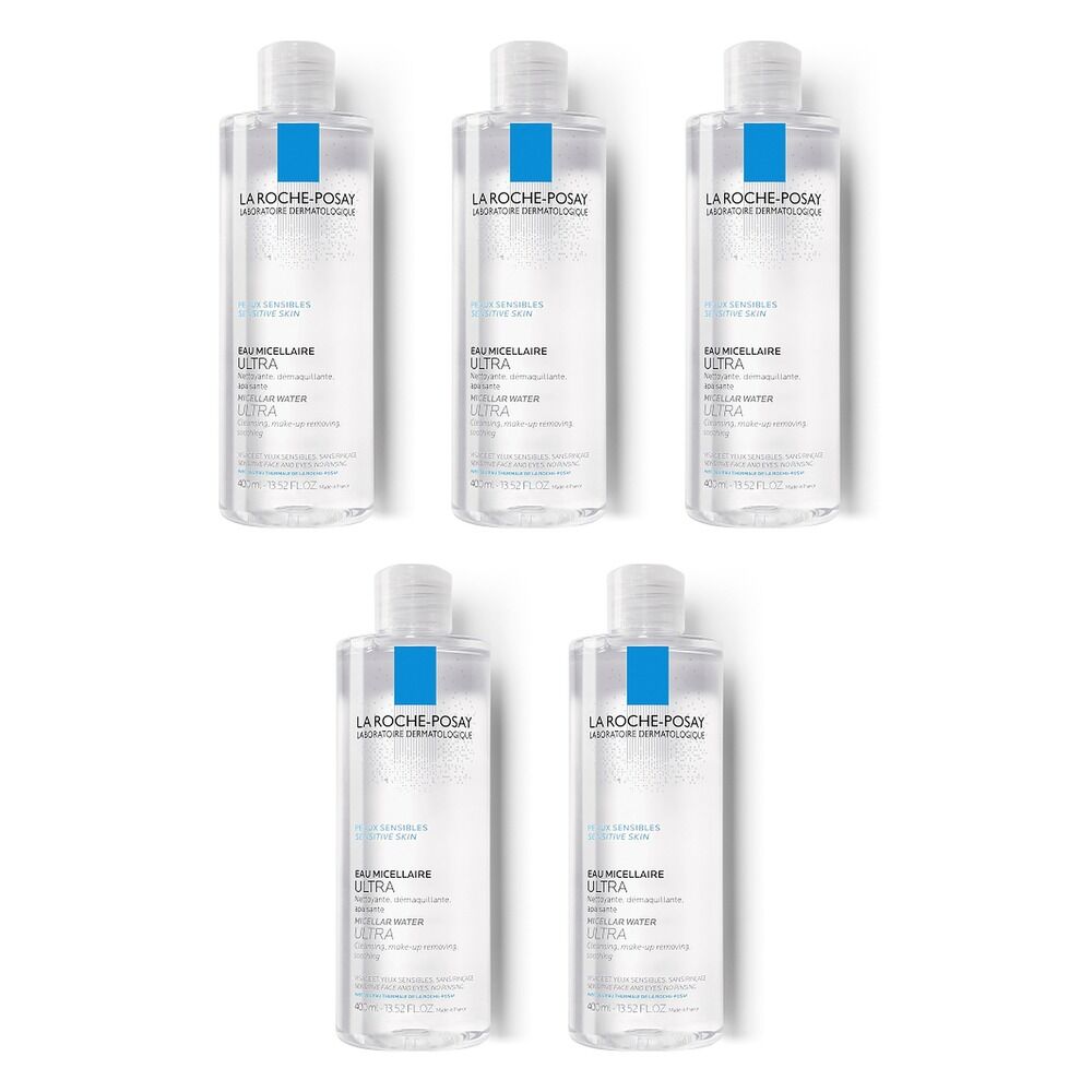 La Roche-Posay Micellar Water Sensitive and Reactive Skin 400mL Pack of 5