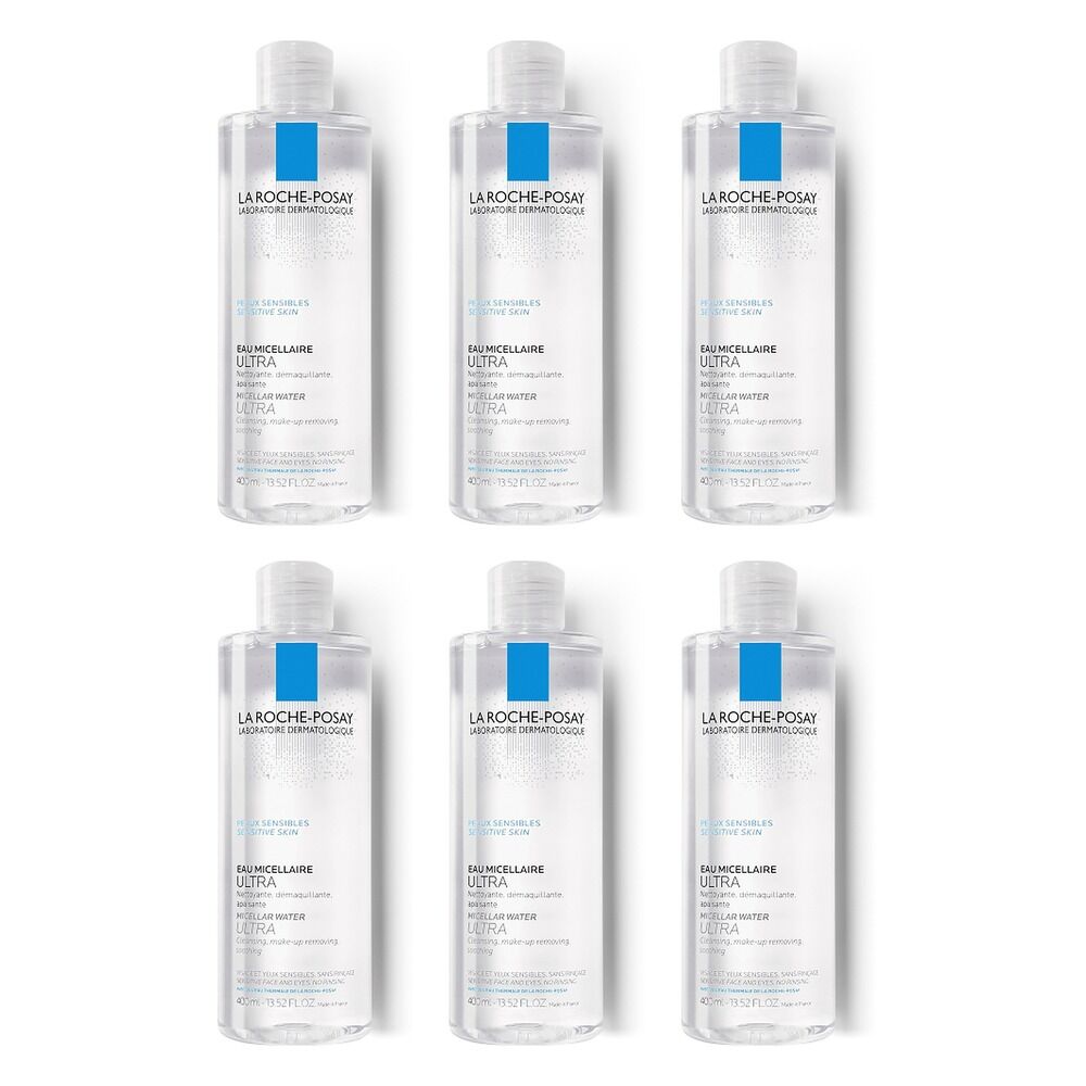 La Roche-Posay Micellar Water Sensitive and Reactive Skin 400mL Pack of 6