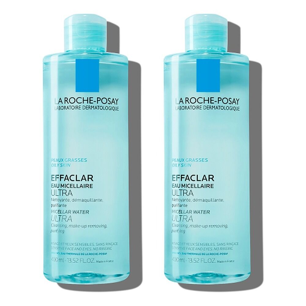 La Roche-Posay Effaclar Micellar Water 400mL Pack of 2