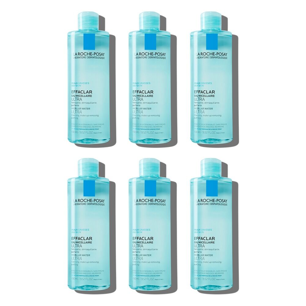 La Roche-Posay Effaclar Micellar Water 400mL Pack of 6