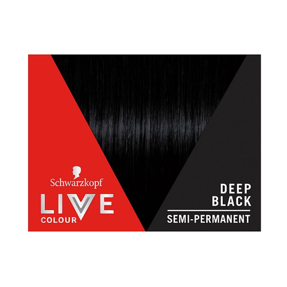 Schwarzkopf LIVE Colour Deep Black Semi-Permanent Hair Colour 75mL