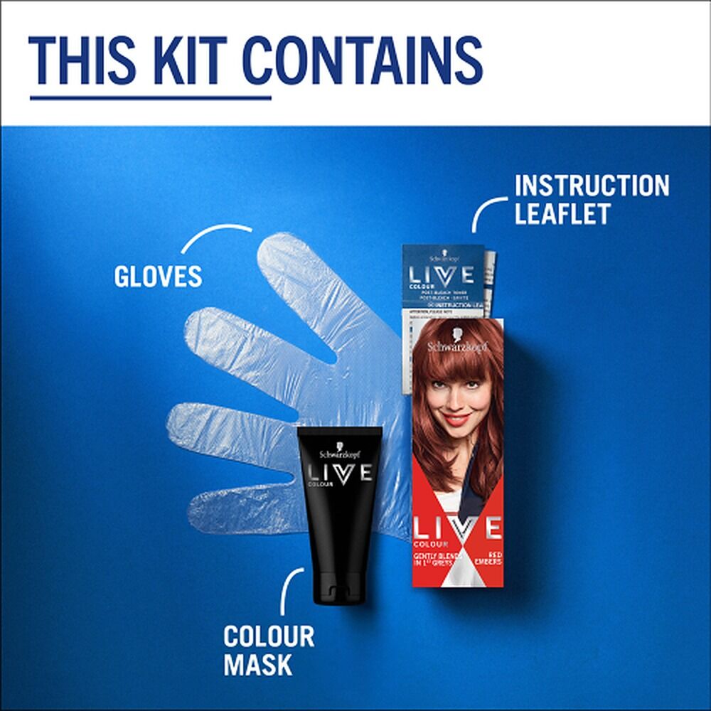 Schwarzkopf LIVE Colour Red Embers Semi-Permanent Hair Colour 75mL