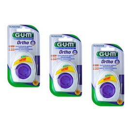 G.U.M Orthodontic Floss Blister Pack 50 Bundle of 3