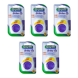 G.U.M Orthodontic Floss Blister Pack 50 Bundle of 5
