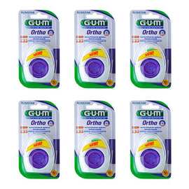 G.U.M Orthodontic Floss Blister Pack 50 Bundle of 6