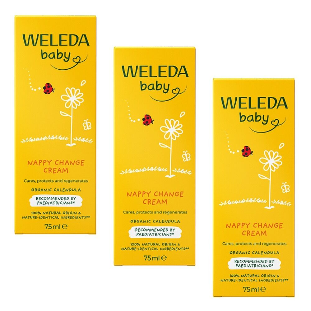 Weleda Calendula Nappy Change Cream 75mL Pack of 3