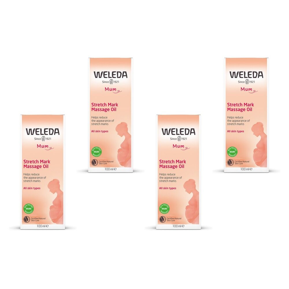 Weleda Stretch Mark Massage Oil 100mL Pack of 4