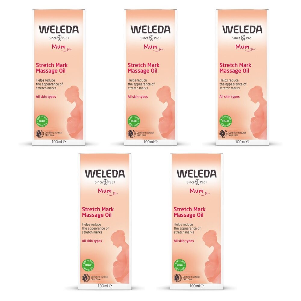 Weleda Stretch Mark Massage Oil 100mL Pack of 5