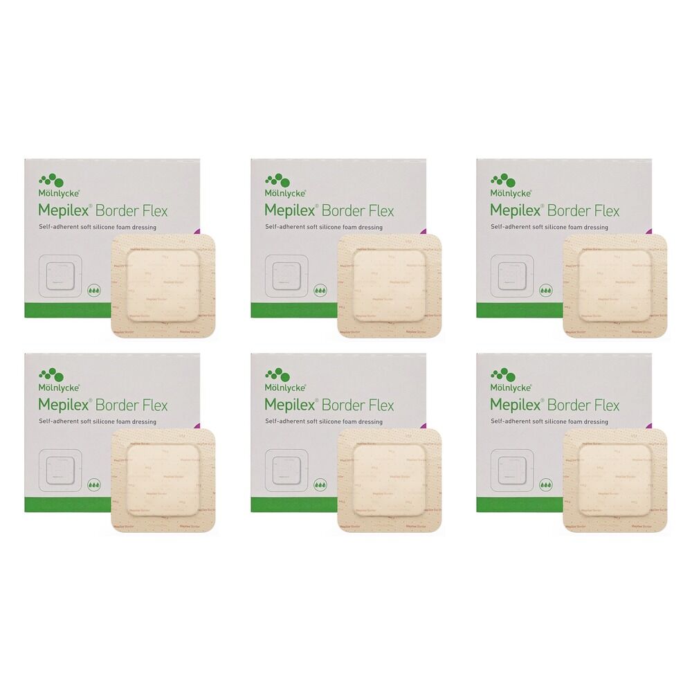 Molnlycke Mepilex Border Flex 7.5cm 10 Pieces Pack of 6