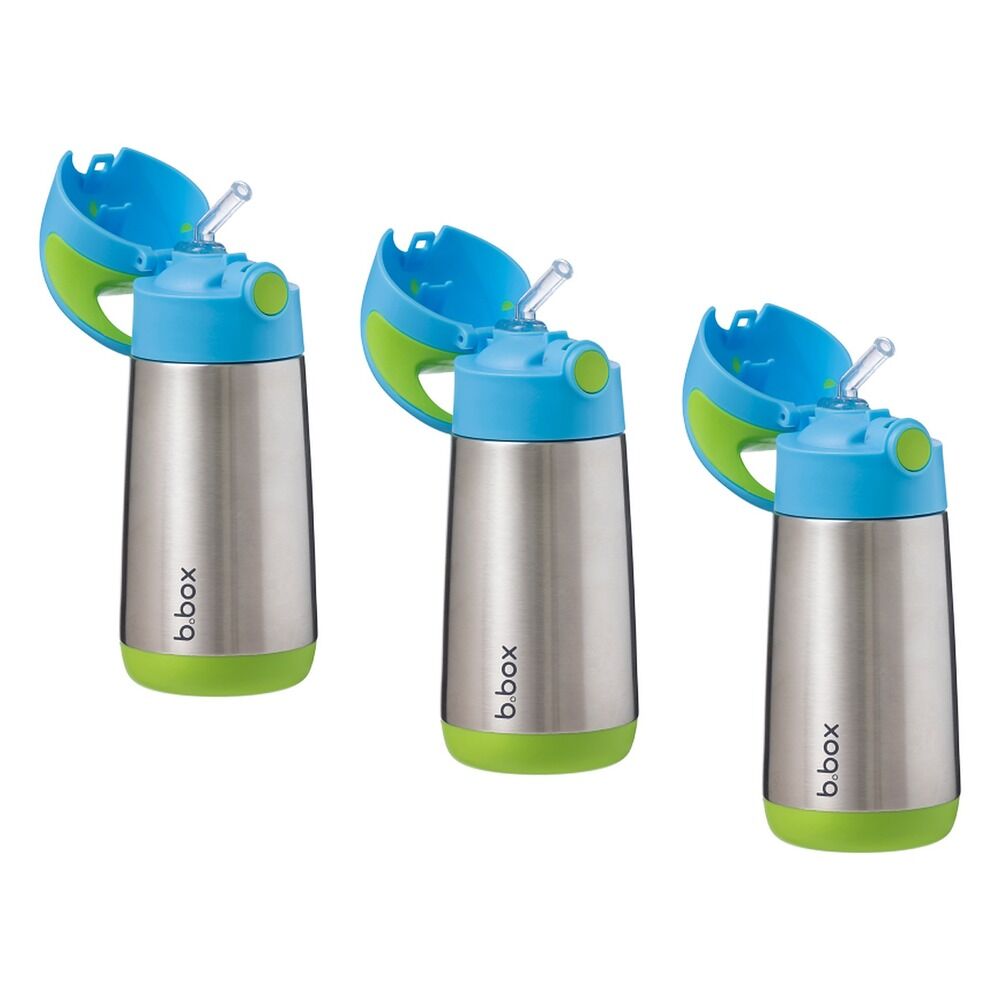 B.Box Insulated Drink Bottle Ocean Breeze 350mL Pack of 3