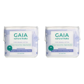 Gaia Natural Baby Organic Cotton Pads 40 Pack Bundle of 2