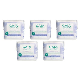 Gaia Natural Baby Organic Cotton Pads 40 Pack Bundle of 5
