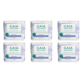 Gaia Natural Baby Organic Cotton Pads 40 Pack Bundle of 6