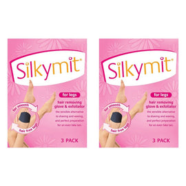 Silky Mit Hair Removal Glove 3 Pack Bundle of 2