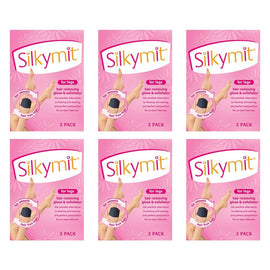 Silky Mit Hair Removal Glove 3 Pack Bundle of 6