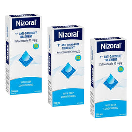 Nizoral 1% Anti-Dandruff Treatment Shampoo 200mL Pack of 3