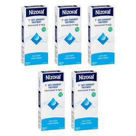 Nizoral 1% Anti-Dandruff Treatment Shampoo 200mL Pack of 5