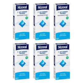Nizoral 1% Anti-Dandruff Treatment Shampoo 200mL Pack of 6