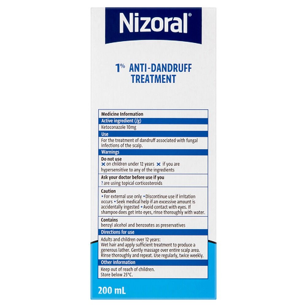 Nizoral 1% Anti-Dandruff Treatment Shampoo 200mL