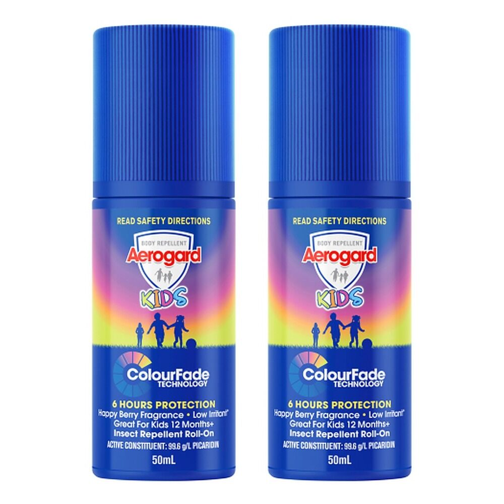 Aerogard Kids Insect Repellent Roll-On 50mL Pack of 2