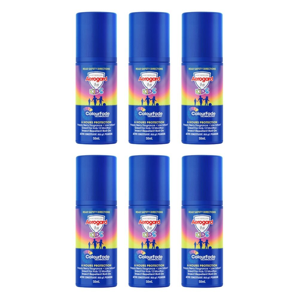 Aerogard Kids Insect Repellent Roll-On 50mL Pack of 6
