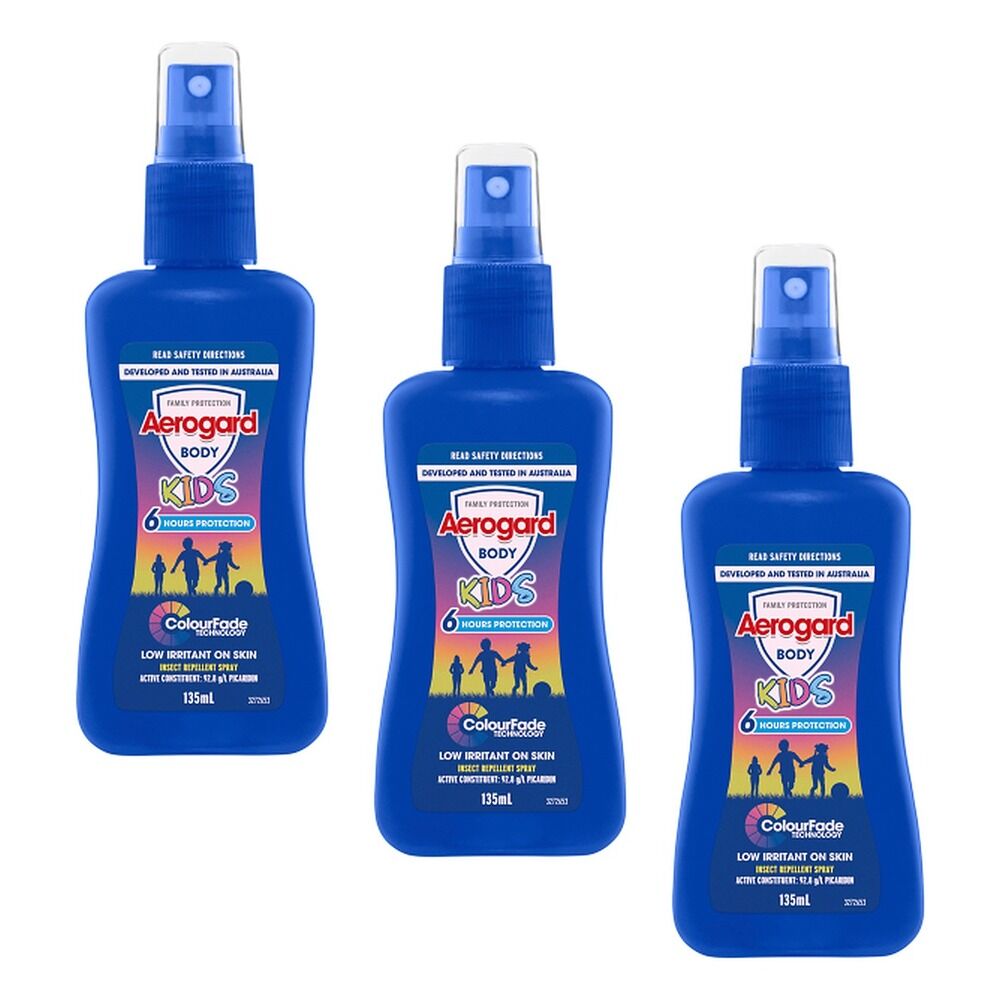 Aerogard Kids Insect Repellent Spray 135mL Pack of 3