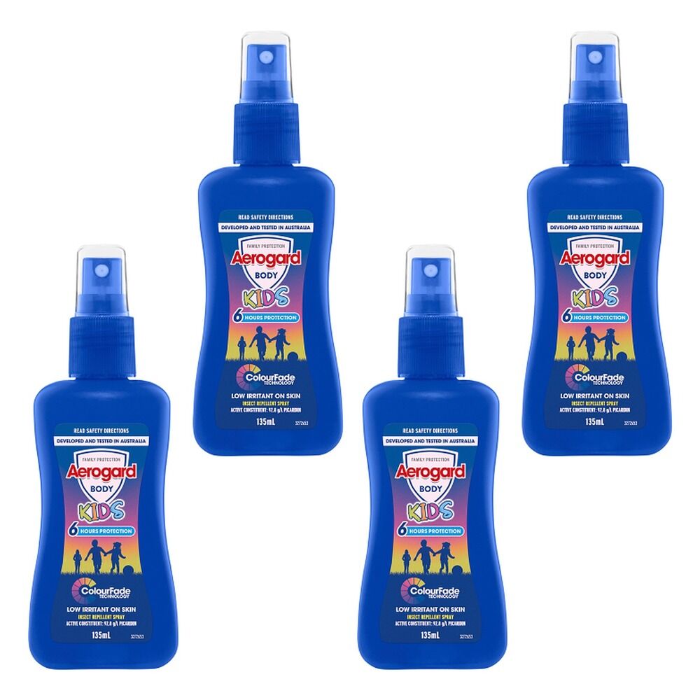 Aerogard Kids Insect Repellent Spray 135mL Pack of 4