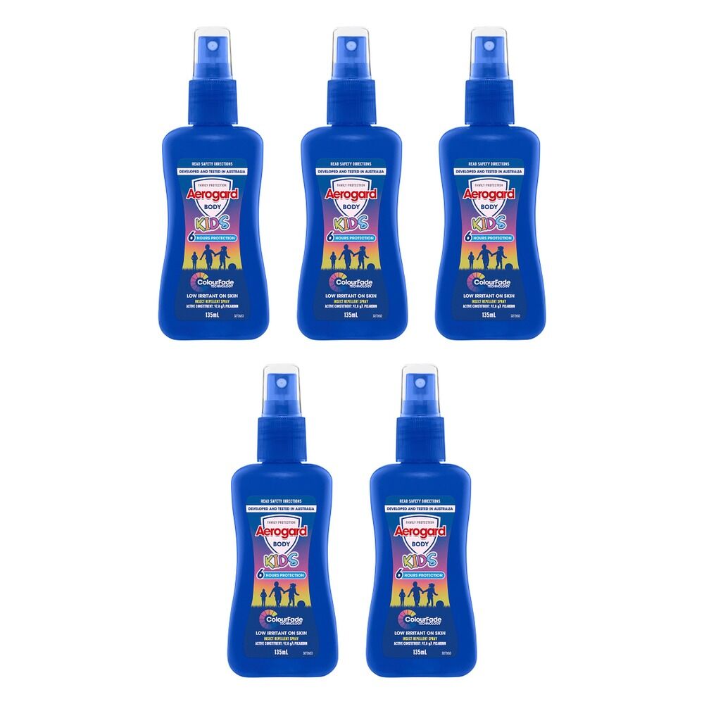Aerogard Kids Insect Repellent Spray 135mL Pack of 5