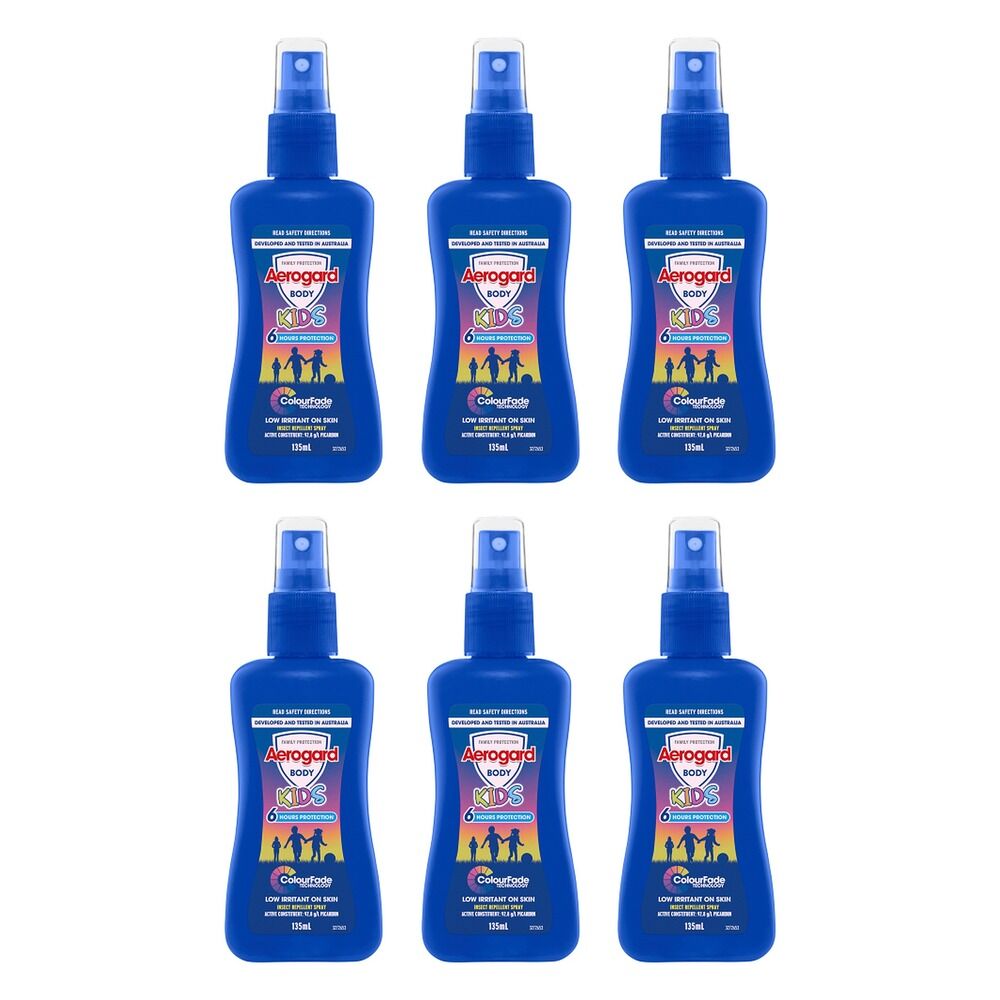 Aerogard Kids Insect Repellent Spray 135mL Pack of 6