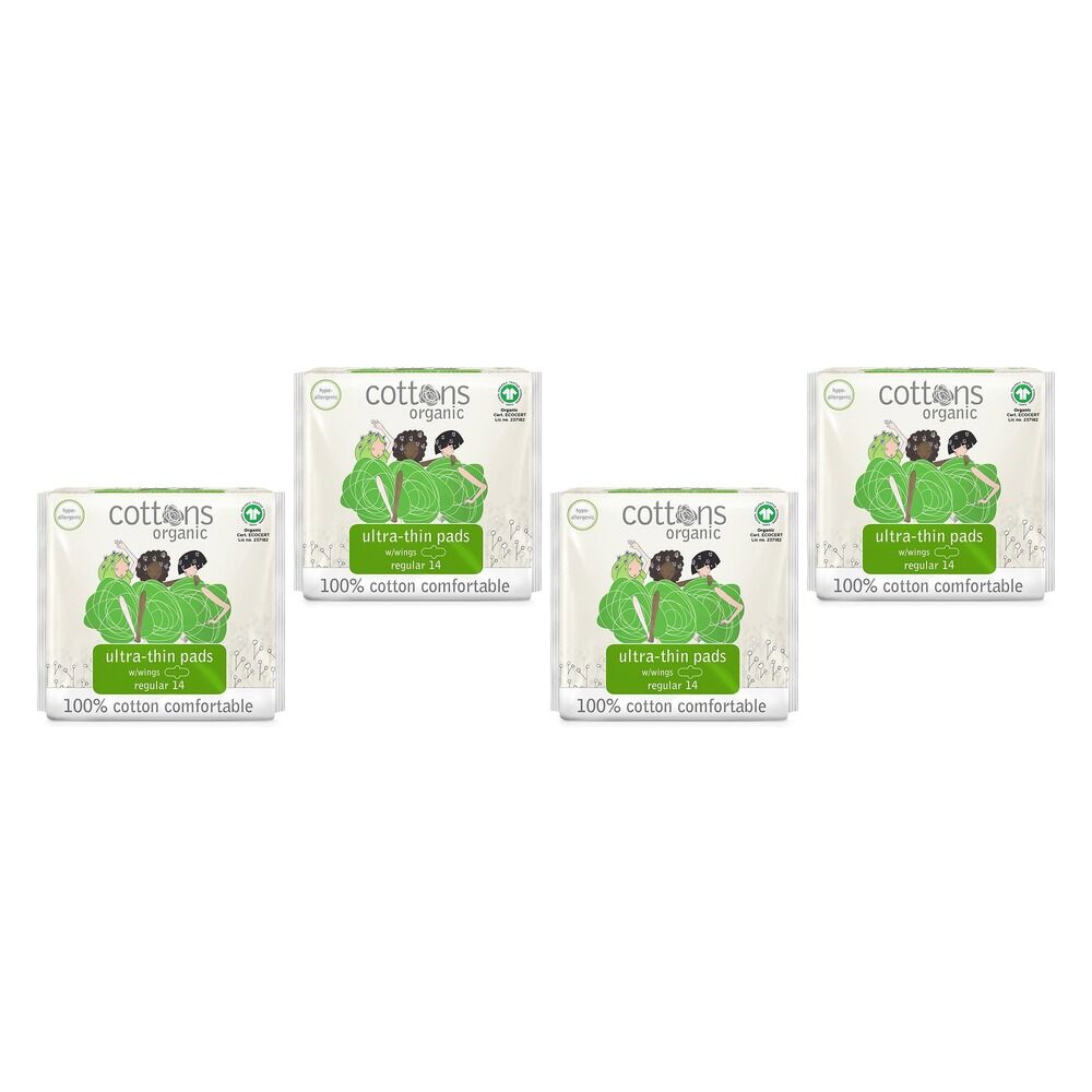 Cottons Ultra Thin Pads Regular 14 Pack x 6 Bundle of 4