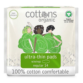 Cottons Ultra Thin Pads Regular 14 Pack x 6