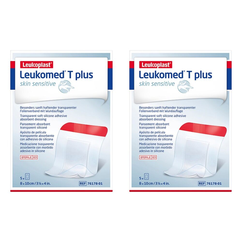 Leukomed T Plus Sensitive Skin Island Dressing 8cm x 10cm Pack of 2