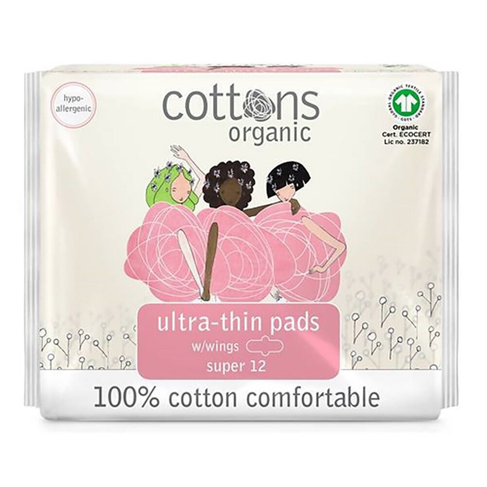 Cottons Ultra Thin Pads Super 12 Pack x 6