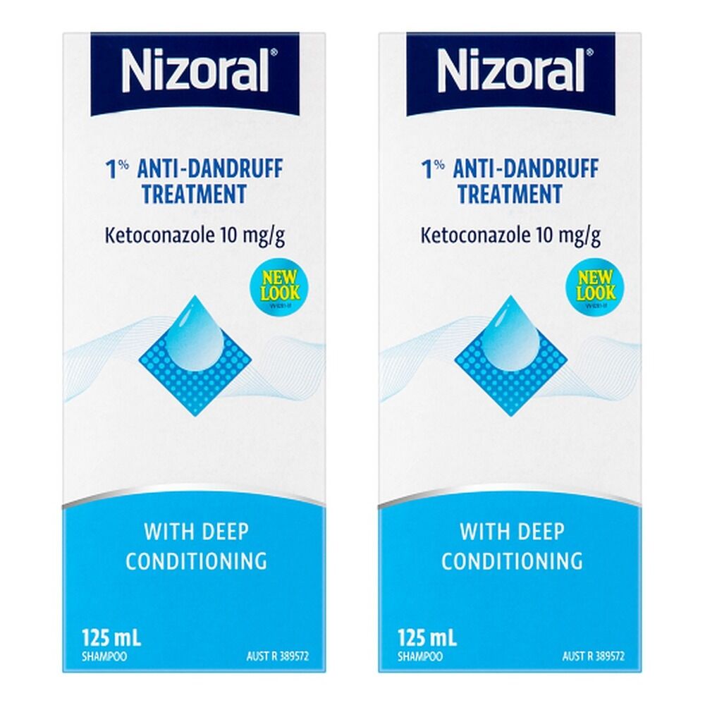 Nizoral 1% Anti-Dandruff Treatment Shampoo 125mL Pack of 2