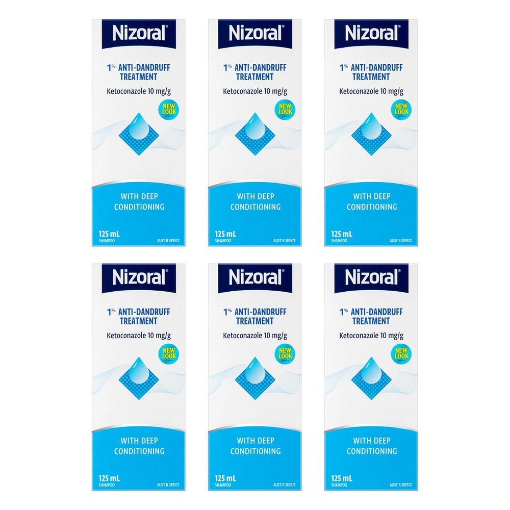 Nizoral 1% Anti-Dandruff Treatment Shampoo 125mL Pack of 6
