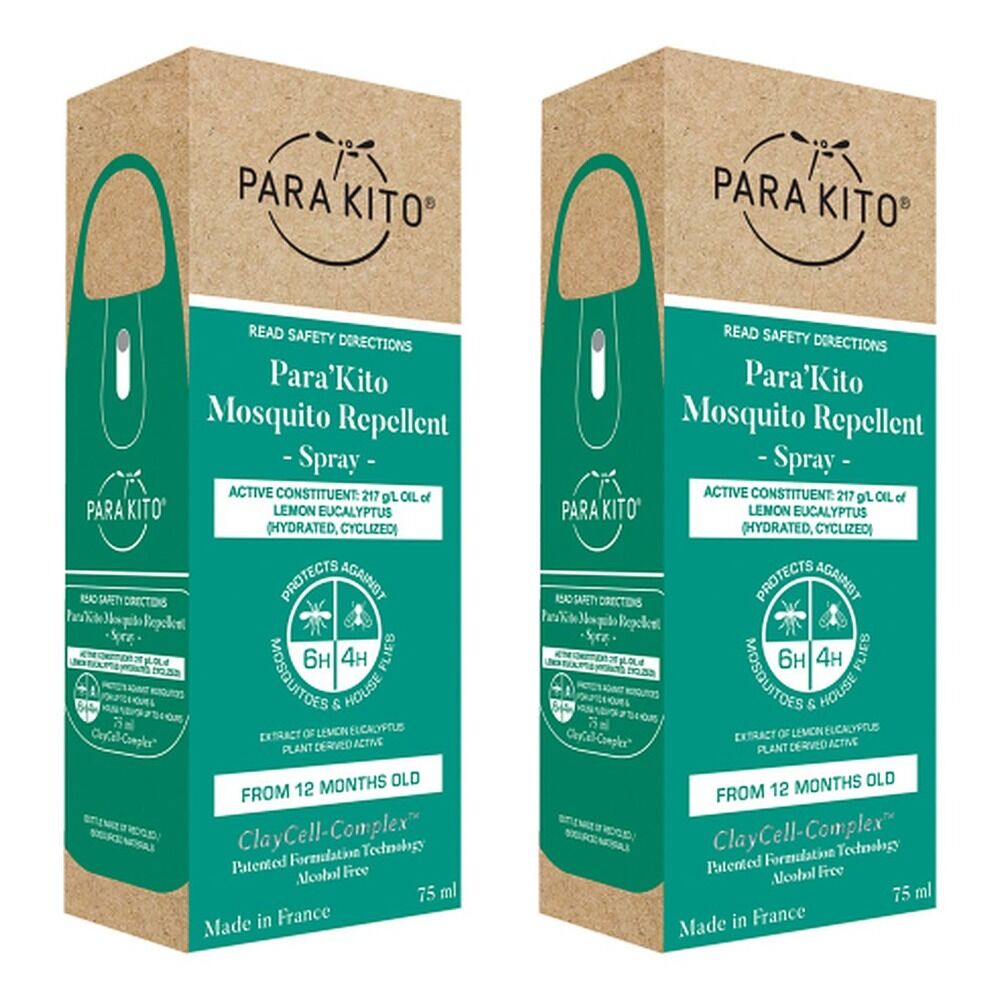 Para'Kito Strong Mosquito & Tick Repellent Green Pack of 2