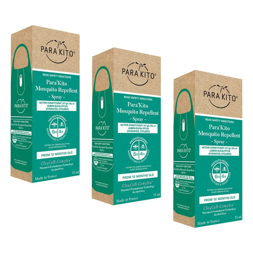Para'Kito Strong Mosquito & Tick Repellent Green Pack of 3