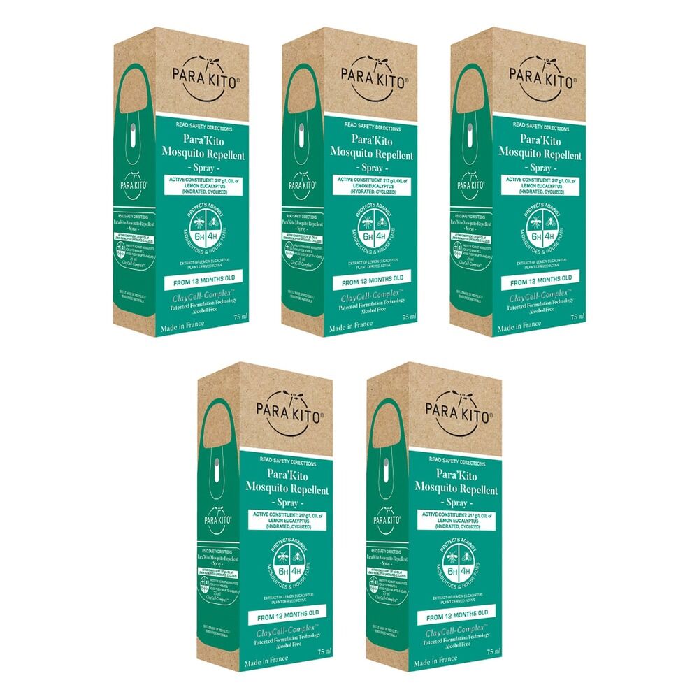 Para'Kito Strong Mosquito & Tick Repellent Green Pack of 5