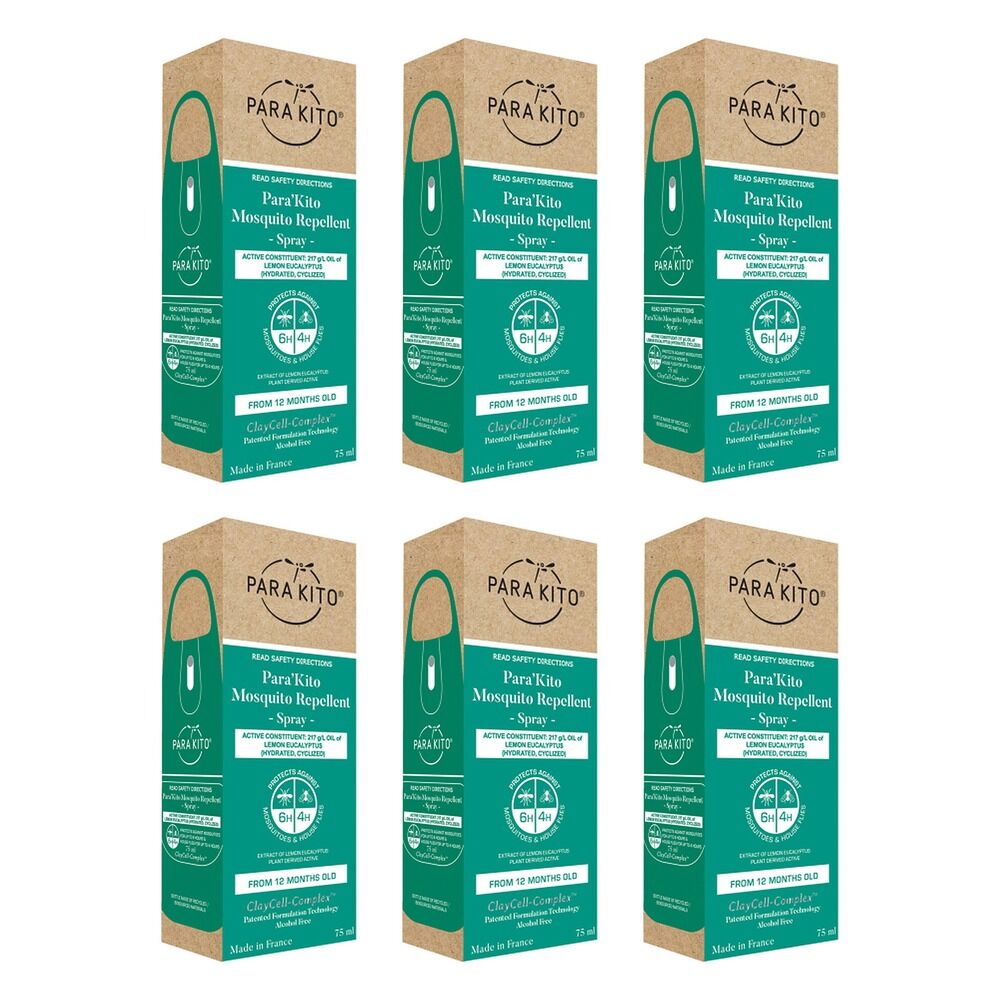 Para'Kito Strong Mosquito & Tick Repellent Green Pack of 6