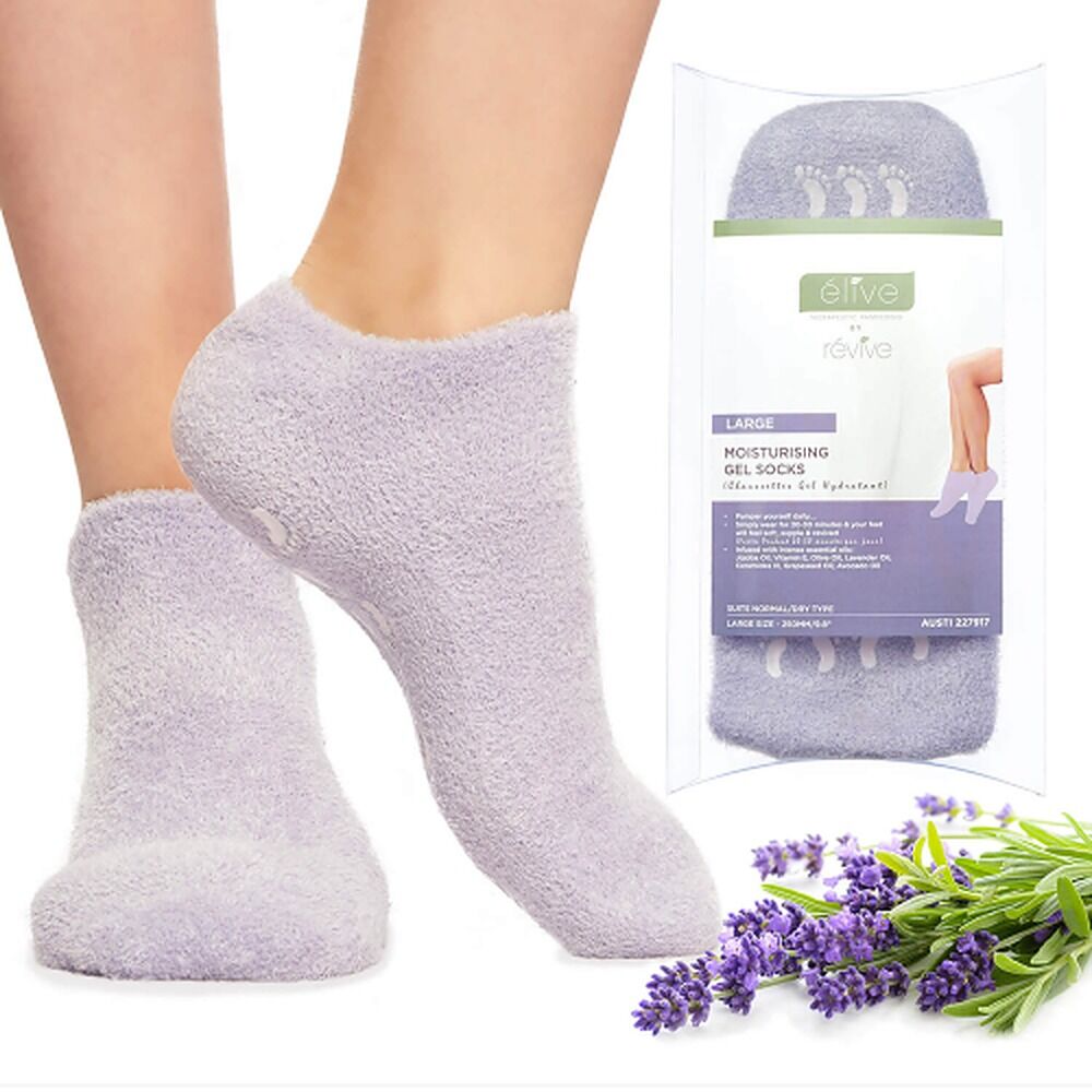Elive Large Moisturising Gel Socks