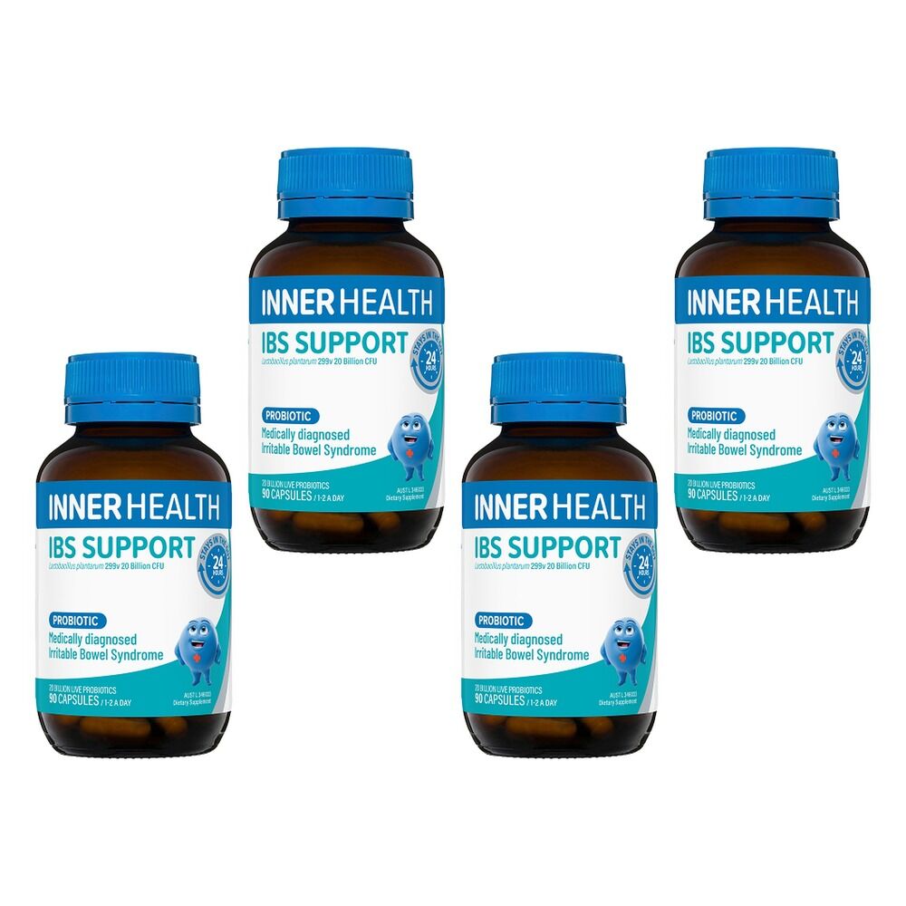 Inner Health IBS Support Probiotic 90 Capsules Pack of 4