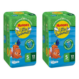 Huggies Little Swimmers Swim Pants Size S 7-12kg 12 Pack x 3 Bundle of 2