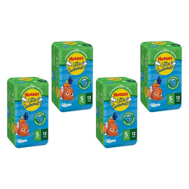 Huggies Little Swimmers Swim Pants Size S 7-12kg 12 Pack x 3 Bundle of 4