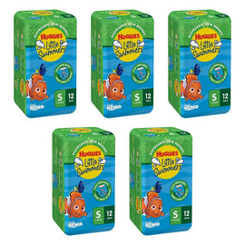 Huggies Little Swimmers Swim Pants Size S 7-12kg 12 Pack x 3 Bundle of 5