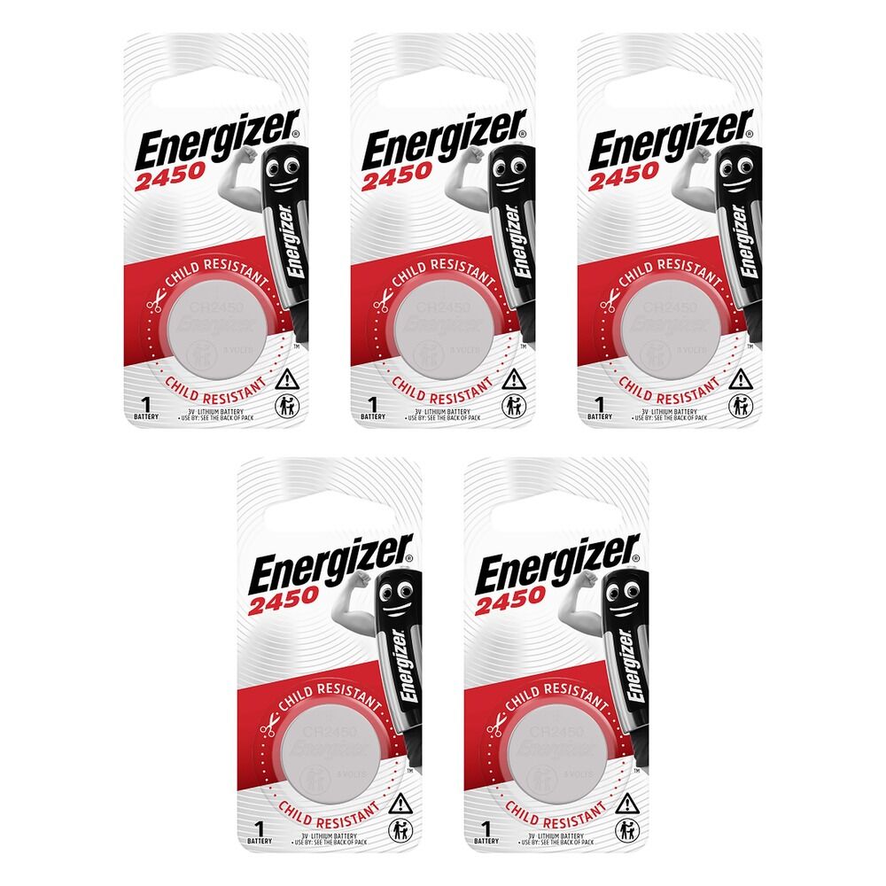 Energizer 2450 Lithium Coin Battery Pack of 5