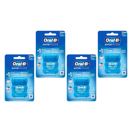 Oral-B Satin Tape Dental Floss Mint 25m Pack of 4