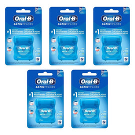 Oral-B Satin Tape Dental Floss Mint 25m Pack of 5