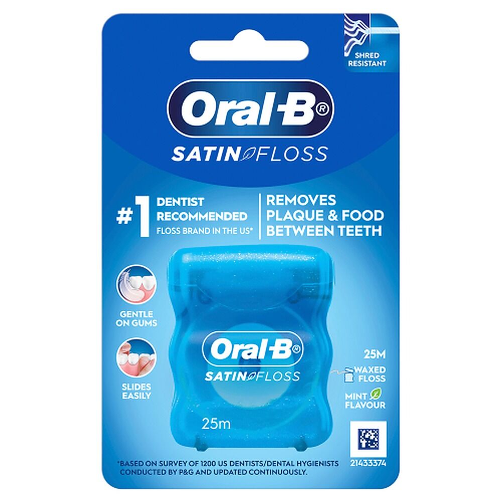 Oral-B Satin Tape Dental Floss Mint 25m